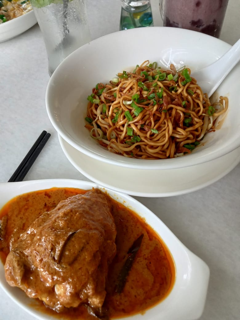 Dry Curry Homemade Noodle with Chicken 干咖喱手工面加咖喱鸡